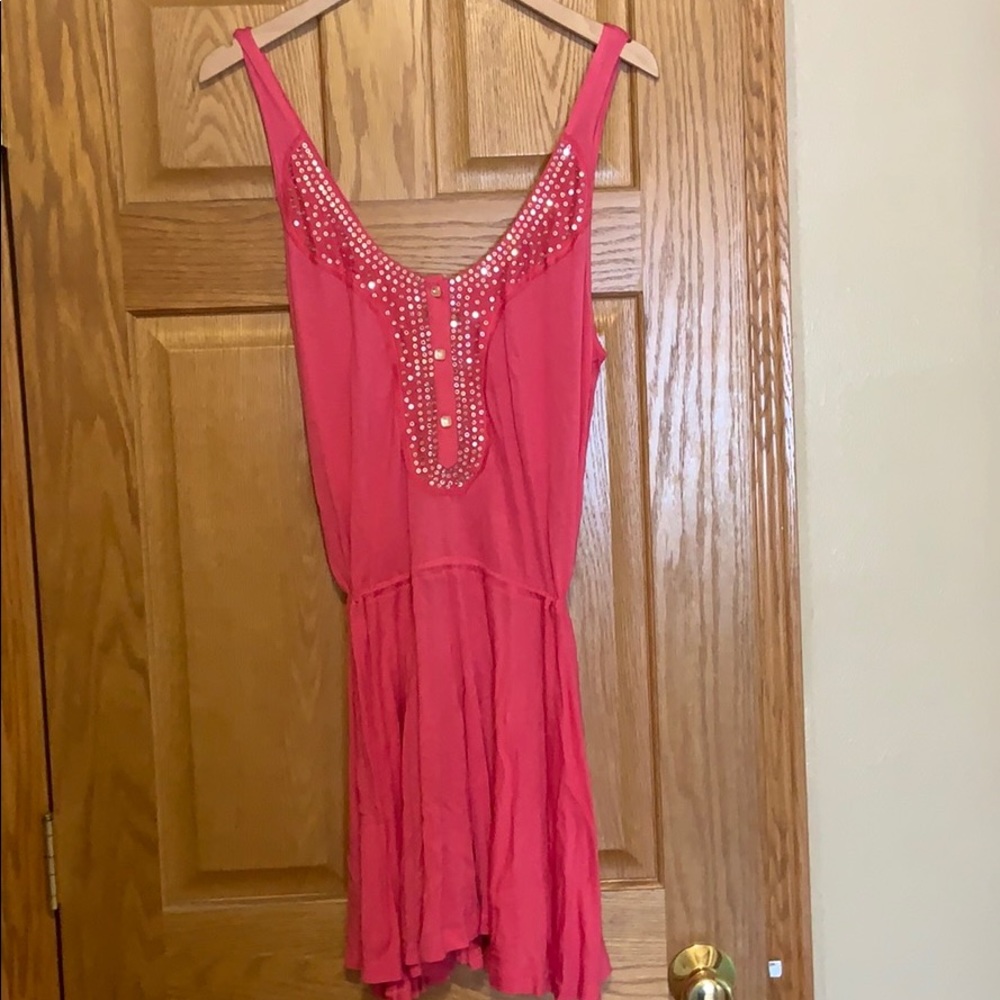Free People coral tunic top